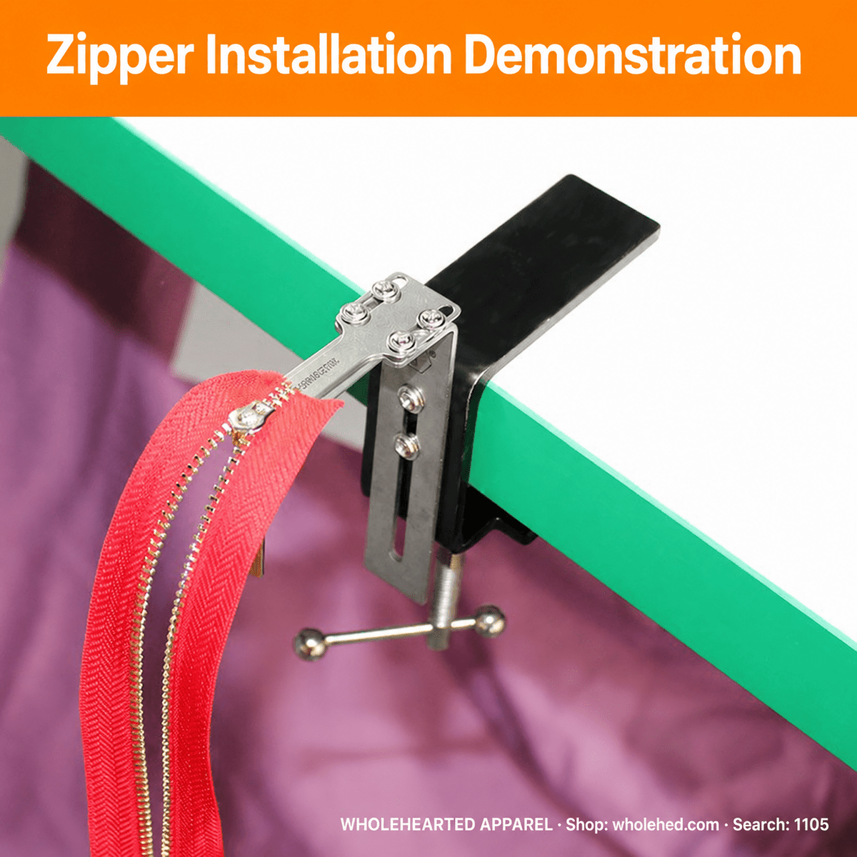 1105★ Multipurpose Zipper Slider Installation Tool with Adjustable Clamp.