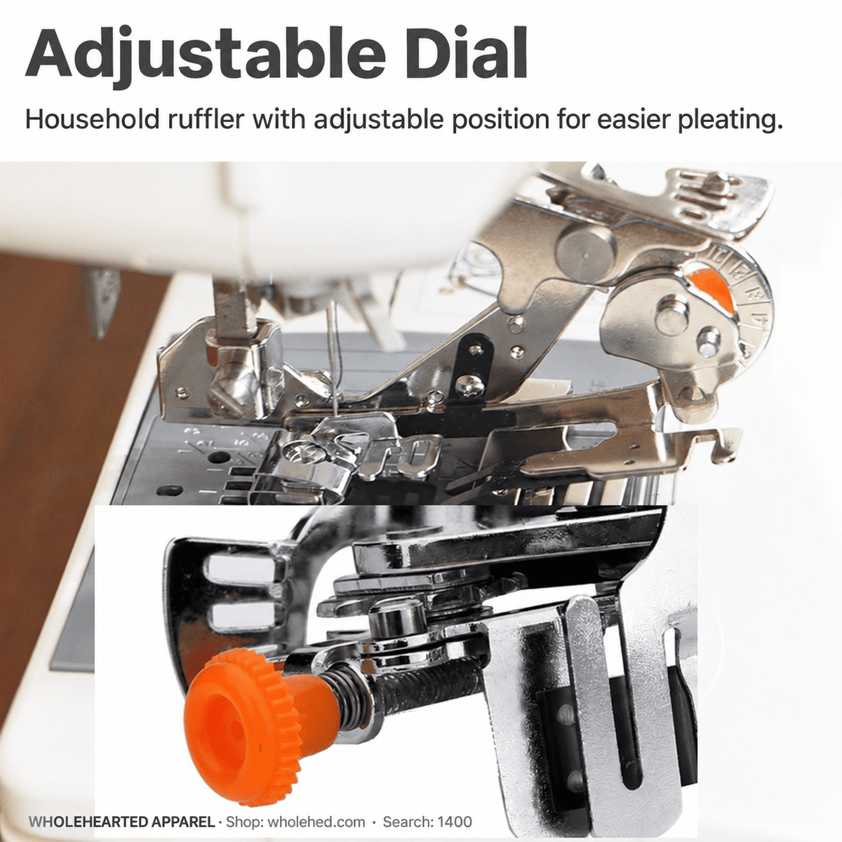 1400★ Piedino arricciatore multifunzione 55705 per macchine da cucire domestiche Brother, Singer, Feiyue e Janome
