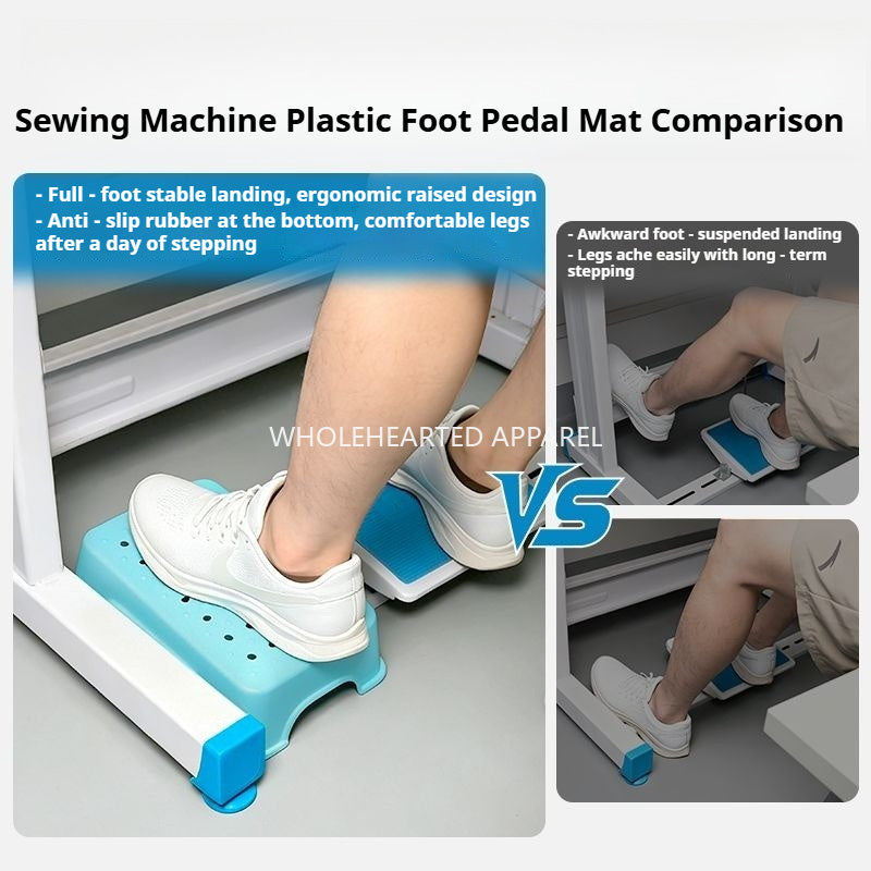 1844★ Tapis neuf en plastique pour pédale de machine à coudre, en caoutchouc antidérapant, haute résistance, silencieux, confortable et stable – Accessoire pour machine à coudre★