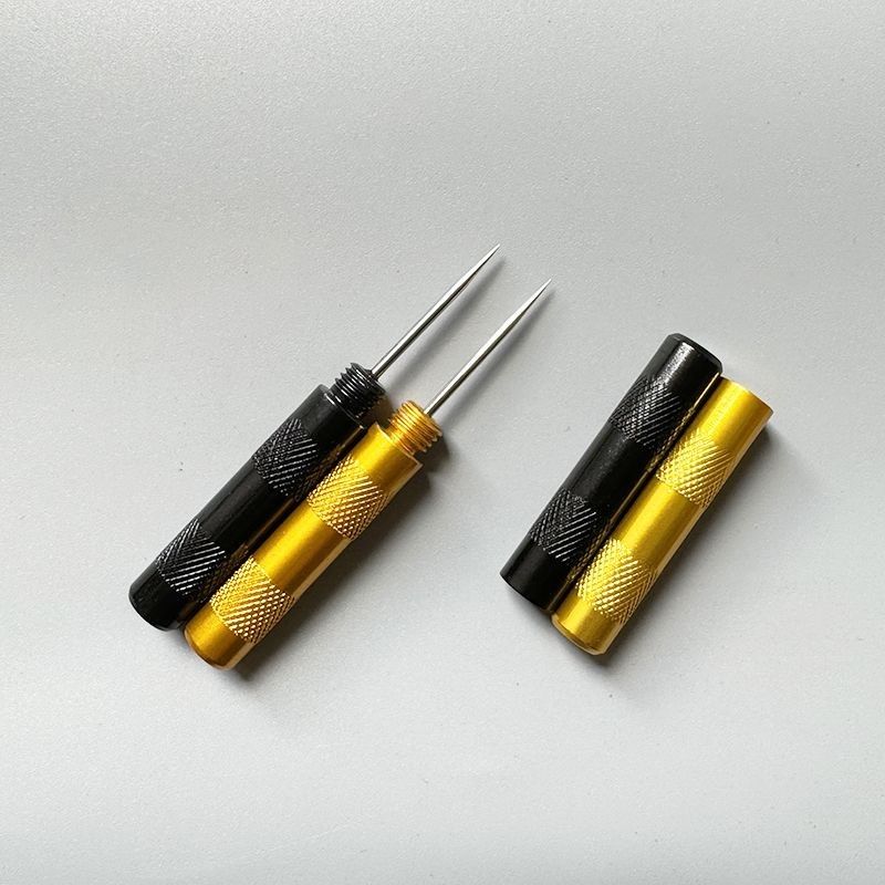 1674★  Mini awl, extra-pointed awl/leather cone, reaming, handmade cowhide DIY metal handle cone with hat Thousand pieces pass