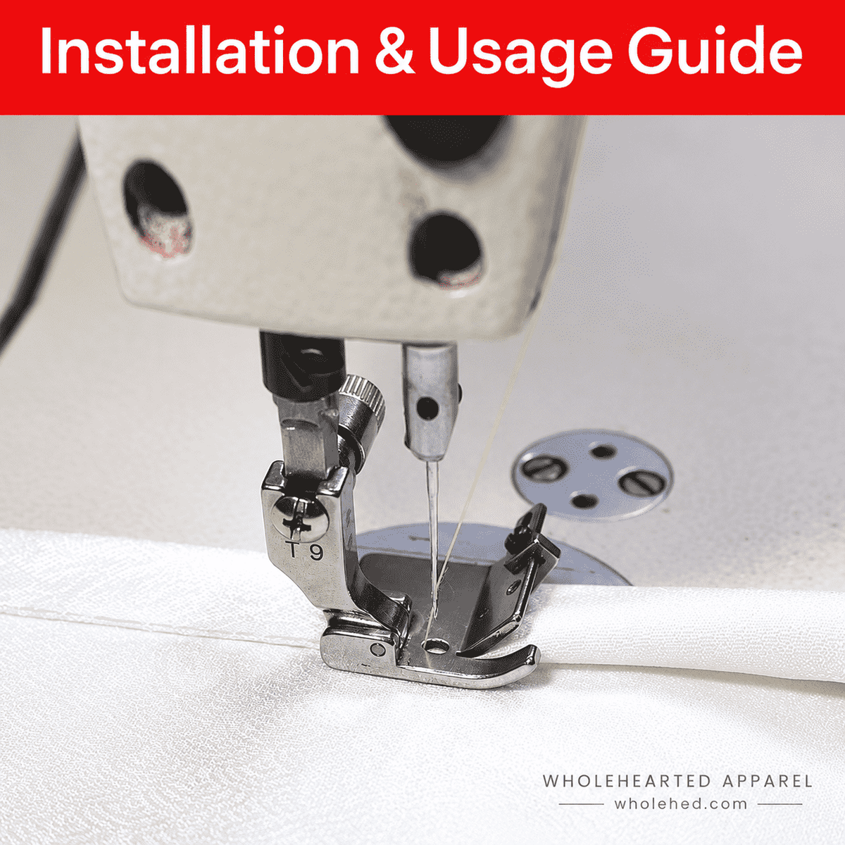 1691★ Adjustable Hemming Attachment for Flatbed Sewing Machine No Needle Plate Replacement with Hemming Presser Foot.