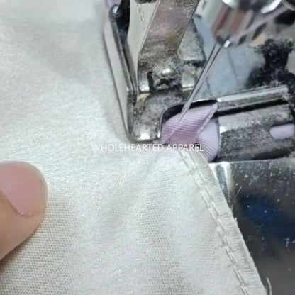 1826★ Carpeta de encuadernación resistente hecha a mano para prensatelas de máquina de coser de pespunte para prendas de vestir, carpeta de encuadernación de bordes sin planchado con costuras suaves y resultados estables★