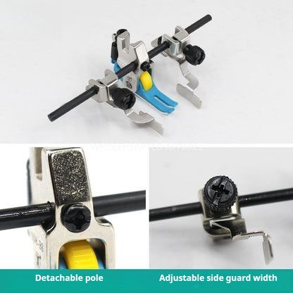 1821★ N58 Pie prensatelas estrecho de rodillo de teflón de doble cara 0.3 con guía de borde para máquina de coser de pespunte★