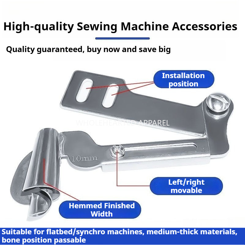 1801★Spiral Hemming Folder Binder for Industrial Lockstitch Machines and Medium-Weight Fabrics★