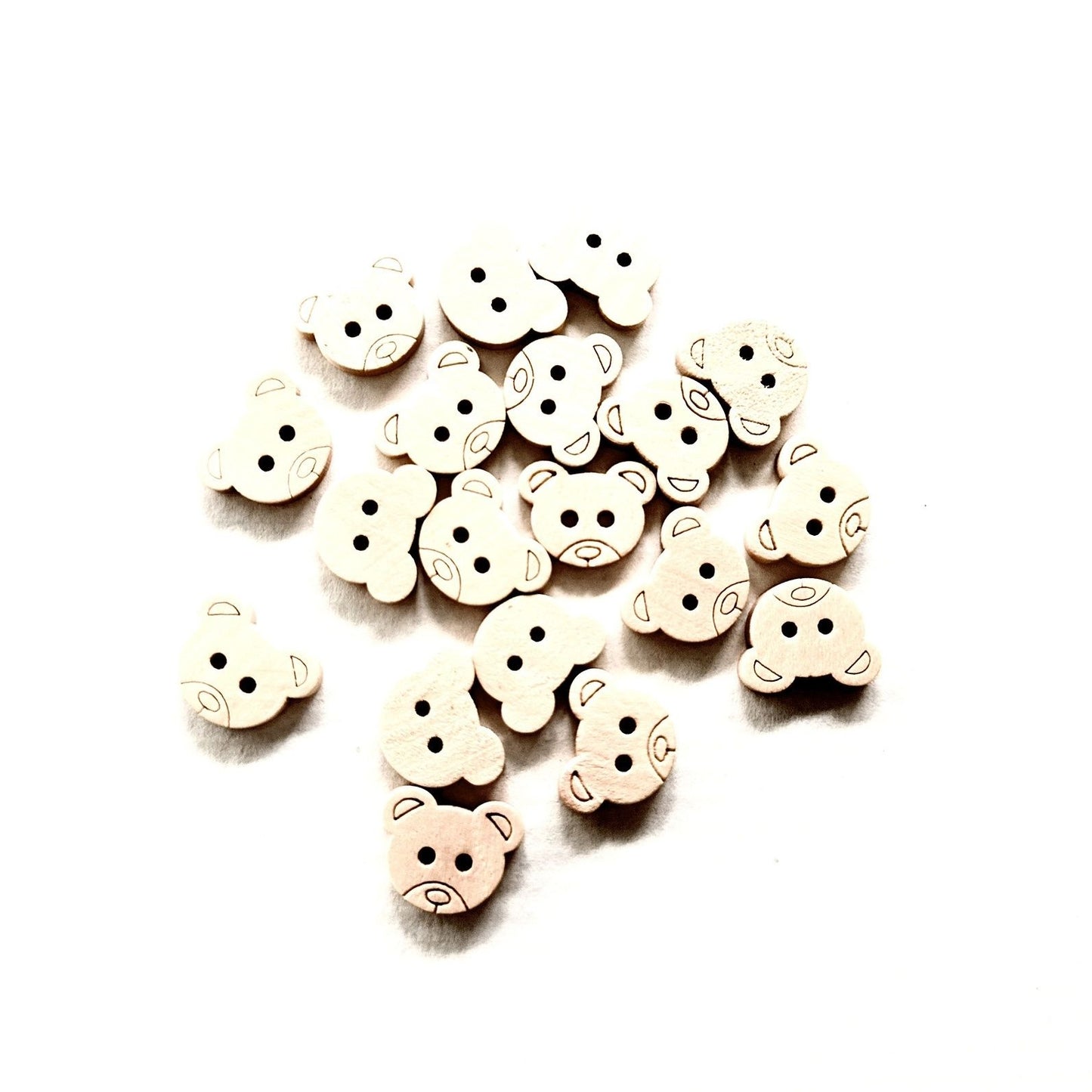 3045  Natural log color bear handmade wooden cartoon button cute baby children's sweater diyDIY decorative button