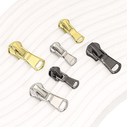 3093  Zipper No. 3 and No. 5 metal slider A3025 white light gold gun color slider zinc alloy clothing and luggage zipper applicable