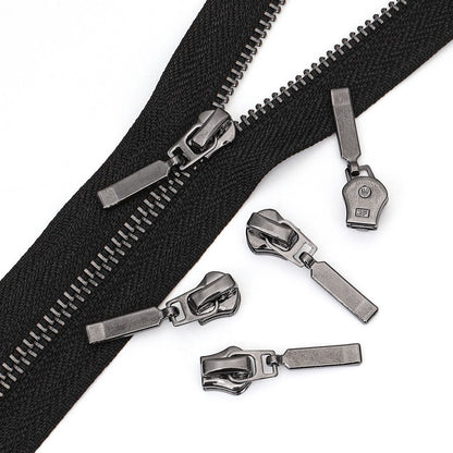 3099  Zipper No. 3 metal slider horseshoe head platinum light gold gun color ribbon lock luggage clothing zipper can be factory direct sales