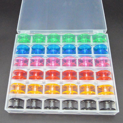 1865★ Colorful Plastic Bobbins with Storage Box for Domestic Electric Sewing Machines★
