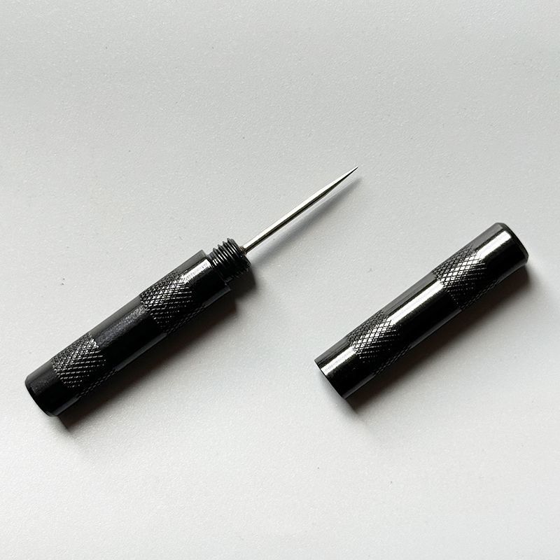 1674★  Mini awl, extra-pointed awl/leather cone, reaming, handmade cowhide DIY metal handle cone with hat Thousand pieces pass