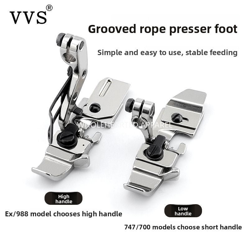 1620★  [New upgrade] VVS all-steel hemming machine with slot embedded rope presser foot four-wire hemming machine EX/Silver Arrow/Pegasus 700