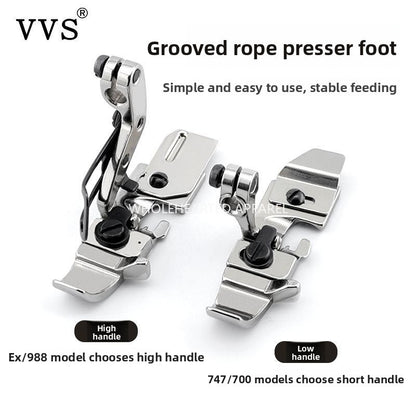 1620★  [New upgrade] VVS all-steel hemming machine with slot embedded rope presser foot four-wire hemming machine EX/Silver Arrow/Pegasus 700