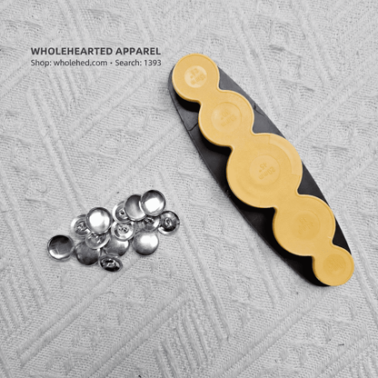 1393★ Universal Fabric-Covered Metal Button Maker Tool, 4 Sizes, Bulk Pack for 20 Pairs.