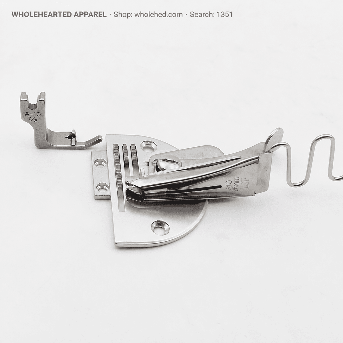 1351★ 4-Fold Edge Binding Folder with Presser Foot for Industrial Flatbed Sewing Machines