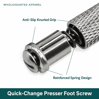 1027★ Boutique all-steel quick replacement presser foot screw, flat car second change presser foot artifact.