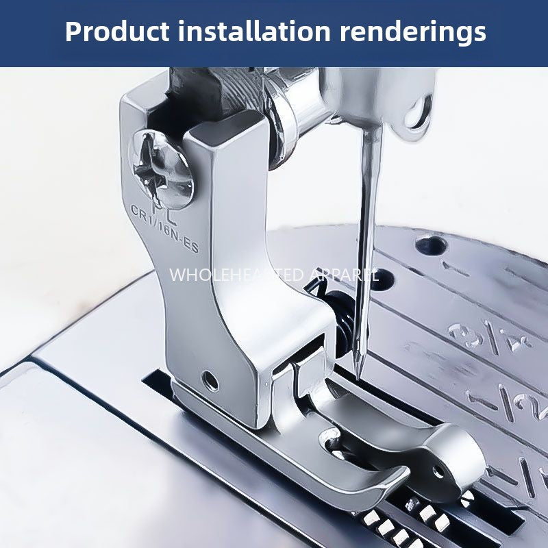 1517★  Boutique flat car re-neck presser foot Electroplating re-neck spring high and low presser foot shirt press collar