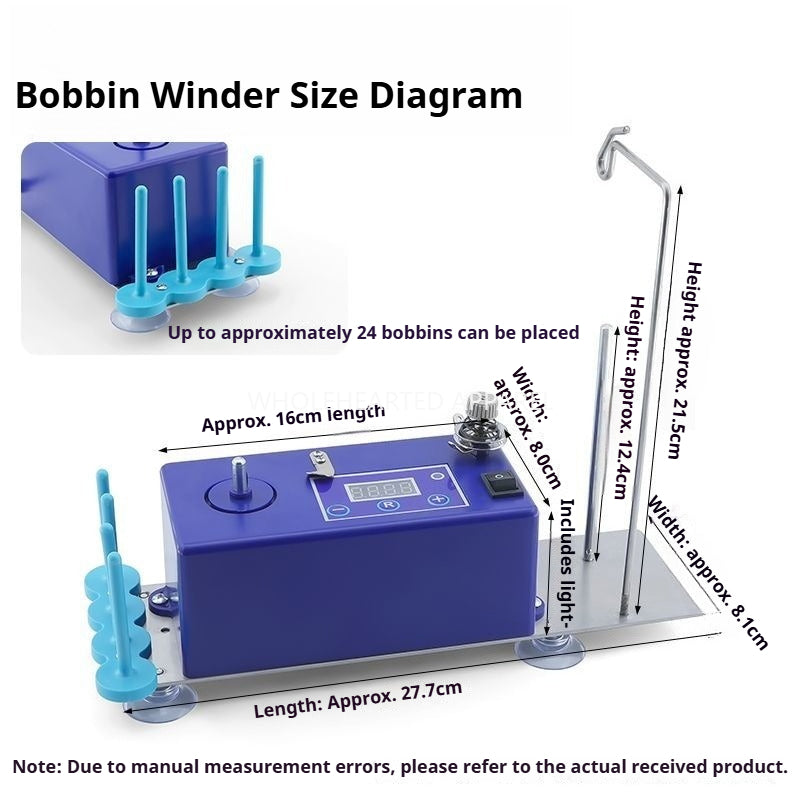 1752★ Bobinadora eléctrica rápida e inteligente con base mejorada, velocidad ajustable y soporte para bobinas. Accesorio para máquina de coser★