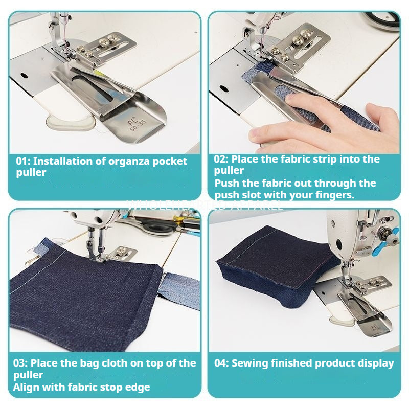 1713★  Organ strip pocket pull tube Computer flat car universal bag Pocket flange pull tube Sewing accessories tools★