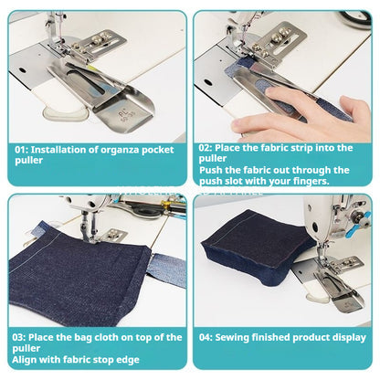 1713★  Organ strip pocket pull tube Computer flat car universal bag Pocket flange pull tube Sewing accessories tools★