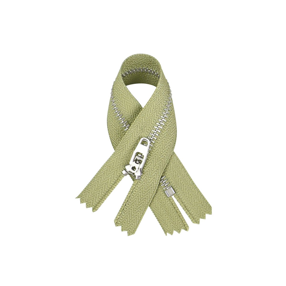 3074  New No. 3 white copper closed tail spring head work size tail with strong locking, special for pants placket zipper