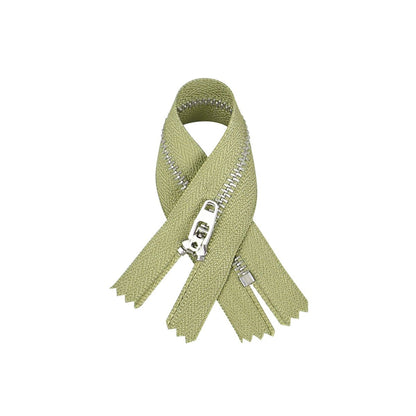 3074  New No. 3 white copper closed tail spring head work size tail with strong locking, special for pants placket zipper