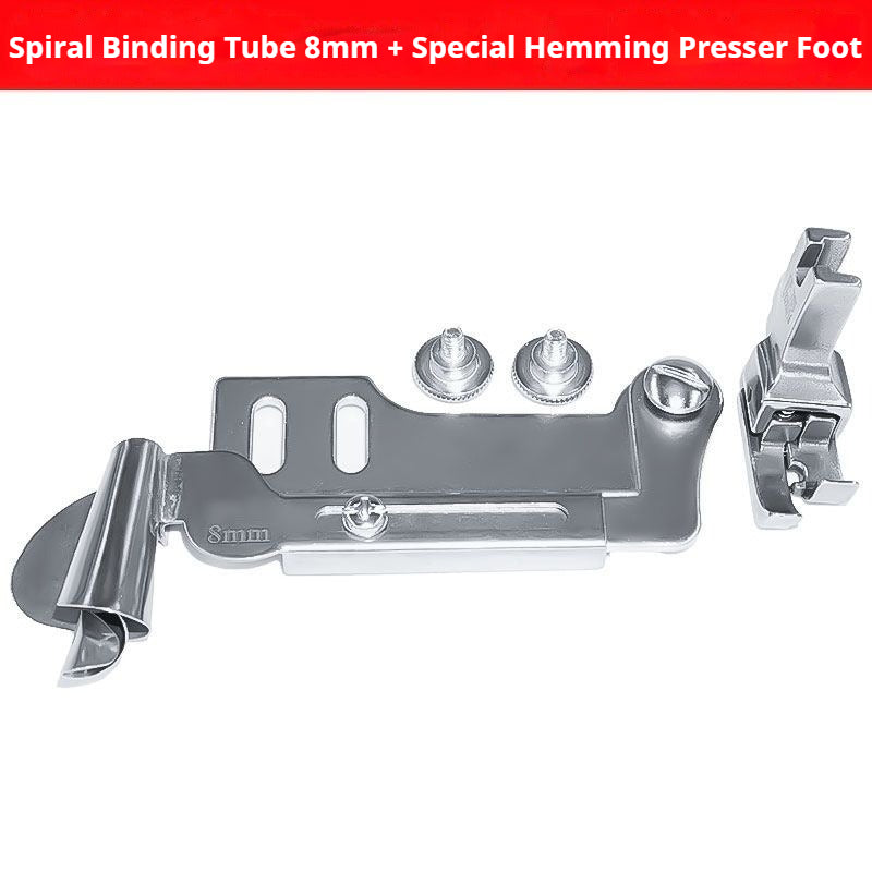 1801★Spiral Hemming Folder Binder for Industrial Lockstitch Machines and Medium-Weight Fabrics★
