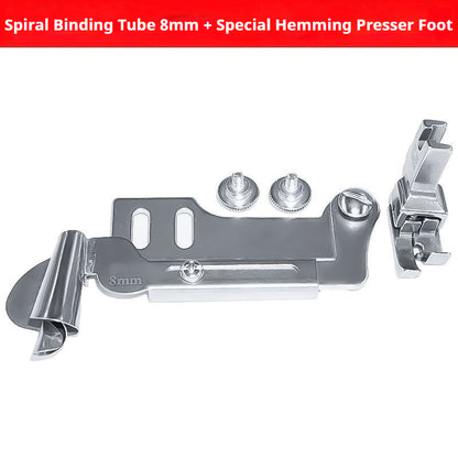 1801★Spiral Hemming Folder Binder for Industrial Lockstitch Machines and Medium-Weight Fabrics★