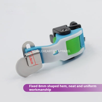1885★ Adjustable Teflon Roller Presser Foot for Sewing Machines, Downward Folding Edge Guide and Hemming Attachment★