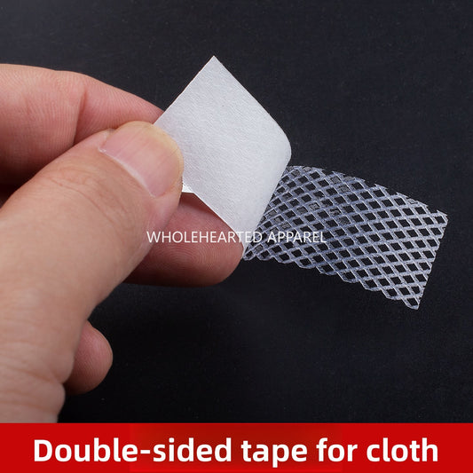 3913 La tela se plancha con una plancha de cinta de doble cara, tela adherida de doble cara con papel de liberación, marca registrada, reparación de ropa, accesorios manuales