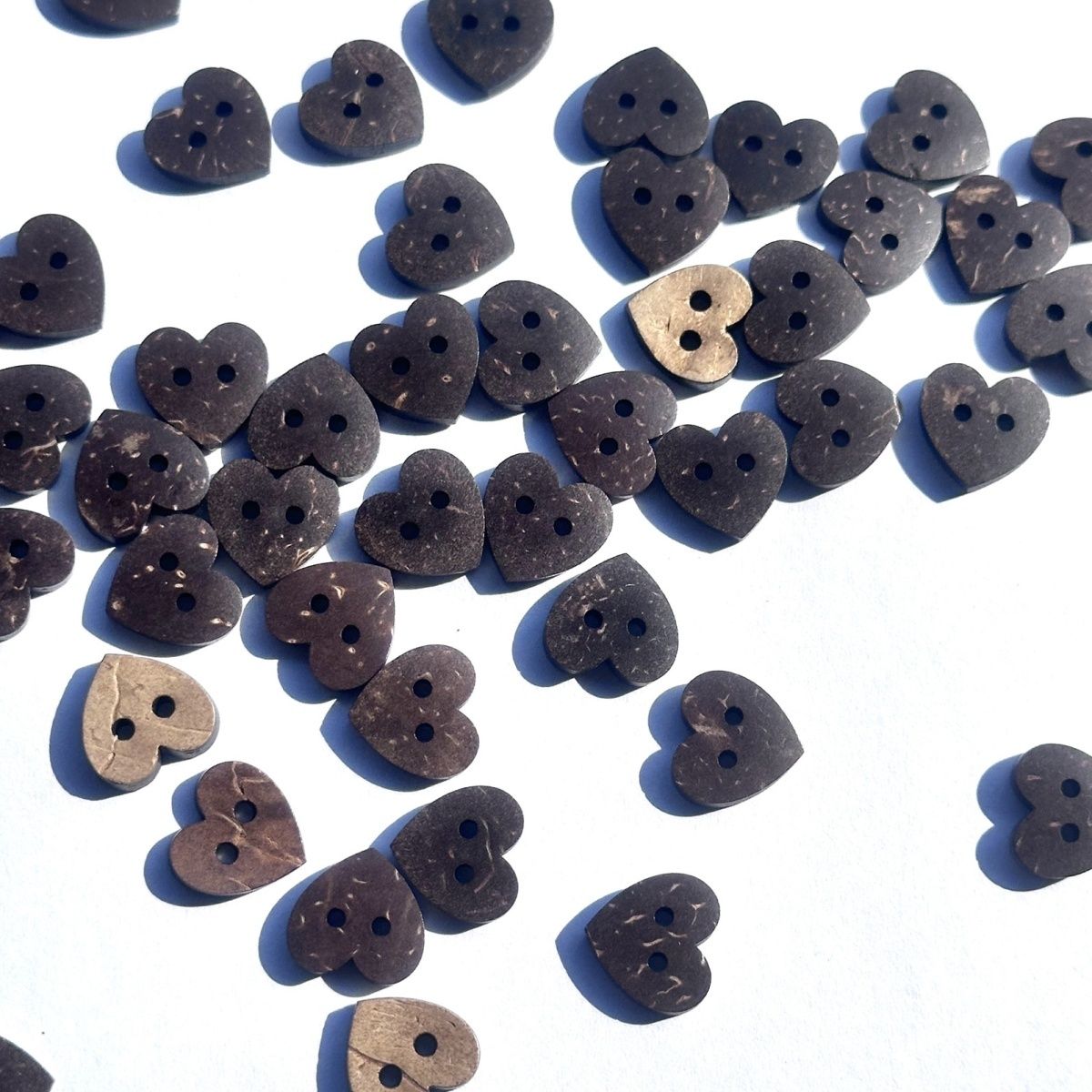 3043  Natural coconut shell peach heart shirt love buttons heart-shaped clothes retro DIY buttons handmade sweater cardigan buttons