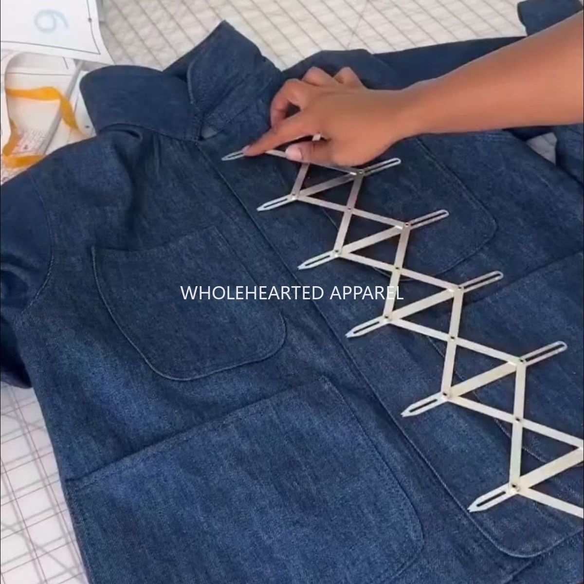 1696★  New shirt placket button curtain adjustable sewing point device isometric ruler isometric ruler