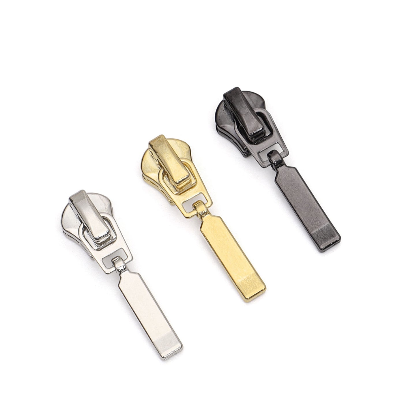 3099  Zipper No. 3 metal slider horseshoe head platinum light gold gun color ribbon lock luggage clothing zipper can be factory direct sales