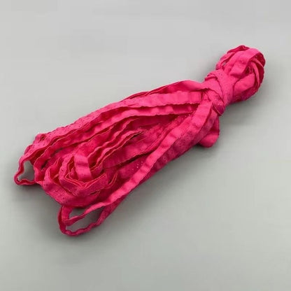 4501★ 1.2 cm doppellagiges Umschlag-Gummiband mit Picot-Kante für Kleidungsausschnitte.