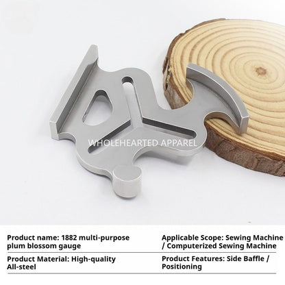 1882★ Full Steel Multi-Purpose Flower Guide Sewing Gauge, Adjustable Edge Guide and Positioning Tool★