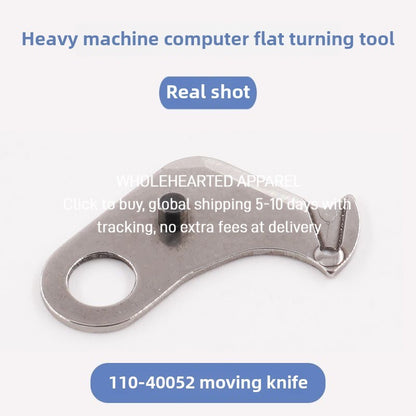 1466★  Authentic Qiangxin computer flat car wire cutting blade, movable knife 110-40052 fixed knife D2406-555-DOH parts