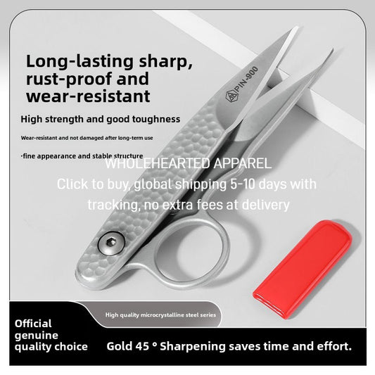 1515★  Microcrystalline steel thread scissors Stainless steel yarn thread scissors Spring small scissors Cross stitch scissors Household tailor scissors