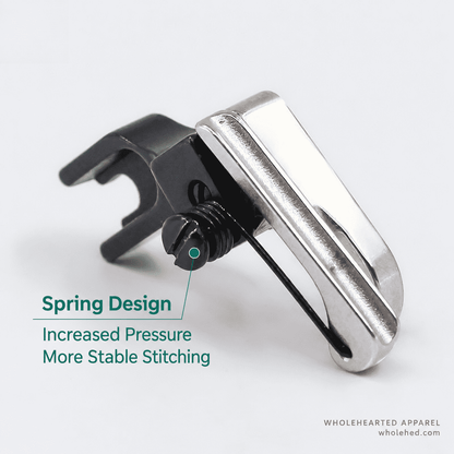 1738★ Double-Spring Grooved Compensating Presser Foot for Industrial Lockstitch Machines, Cording & Piping.