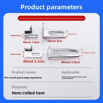 1621★  New model, small mouth rib, regular sewing machine, three needles and five threads, rolled hem piece, Baoshi 9600 Xingrui 720