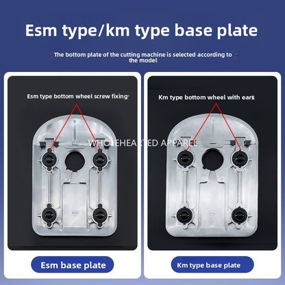 1628★  ESM/KM automatic sharpening and cutting machine baseplate with roller, electric scissors straight knife cutting machine high-quality chassis base