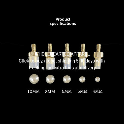 1583★  Portable handmade set bead machine hand-pressed rhinestone non-porous ABS imitation pearl four-claw nail DIY jewelry accessories