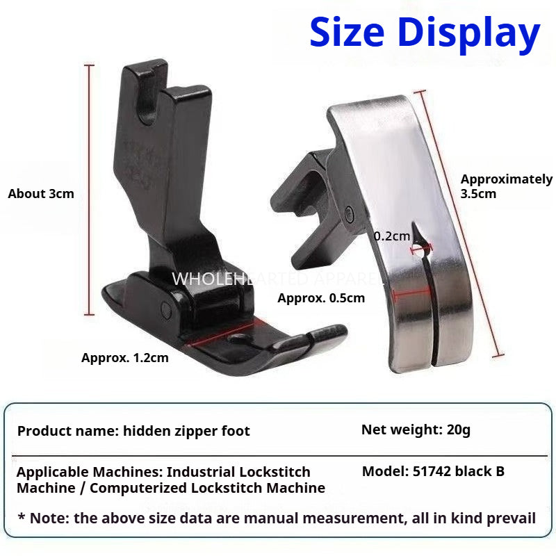 1781★ Black Carbon Steel Anti Skip Presser Foot 51742 for Industrial Sewing Machine Universal Fit★