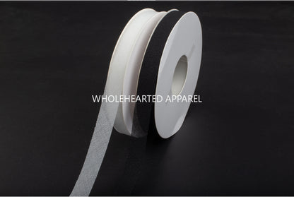 3912 Tira de revestimiento de alambre oblicuo de 1,5 cm de ancho, tira de inserción de sarga, tira de revestimiento de unión por fusión en caliente, escote, manga, tira de revestimiento para evitar deformaciones