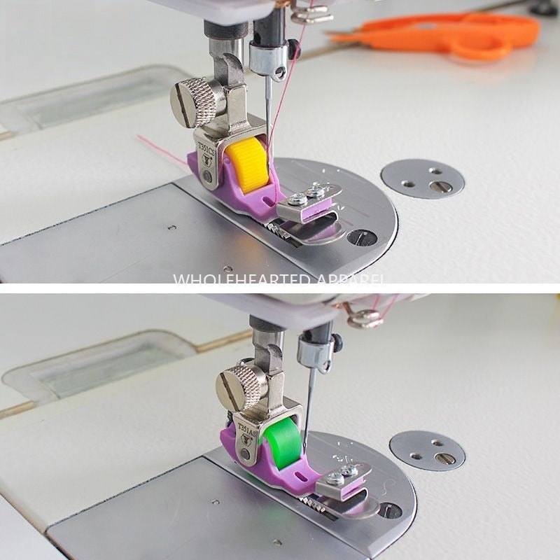 1707★T351 Adjustable Teflon Roller Presser Foot for Edge Folding★