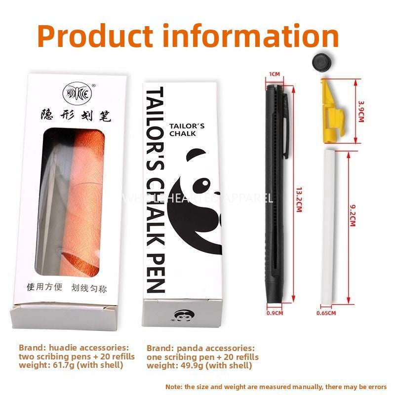 1645★  High temperature invisible pull line pen Leather scribing pen Invisible scribing chalk pull line Crayon Sewing machine Line drawing auxiliary tool