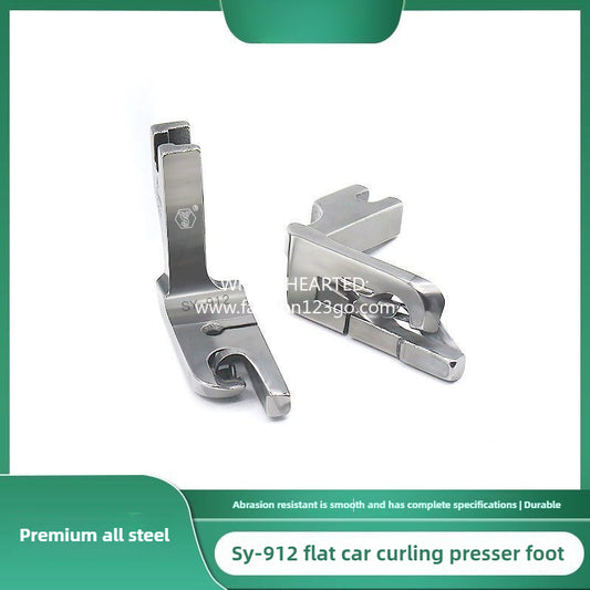 1086  [New product] SY-912 boutique all-steel crimping presser foot, flat car hem scarf thin material folding tool
