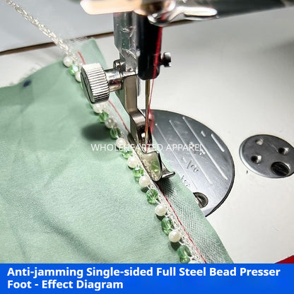 1825★ New all-steel bead-avoiding guard plate beading presser foot, raised guard plate, left single-side presser foot, wear-resistant and durable, universal for flat sewing machines★