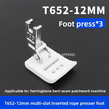 1632★  New T652 Sancao inlaid rope presser foot herringbone car zigzag sewing machine Teflon baseplate sewing accessories wear-resistant