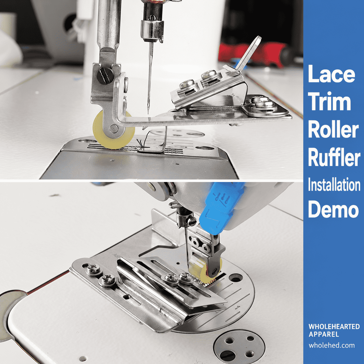 1750★ Adjustable Gathering Presser Foot for Lockstitch Machines, Suitable for Skirts, Lace, Ribbons, and Various Fabric Thicknesses.