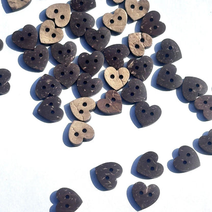 3043  Natural coconut shell peach heart shirt love buttons heart-shaped clothes retro DIY buttons handmade sweater cardigan buttons