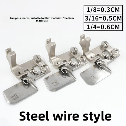 1548★  Sewing machine accessories all-steel F502 curved crimping presser foot chiffon thin silk hemming device hemming Internet celebrity hemming