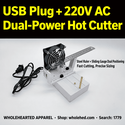 1779★ Compact Blue Hot Cutter for Craft Ribbons, Grosgrain Ribbon and Fabric Labels